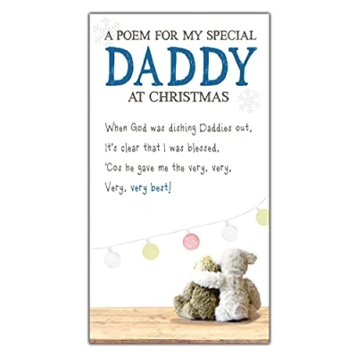 Image of Daddy Christmas Card, Nice Words Xmas Card Daddy, for Cute Cards