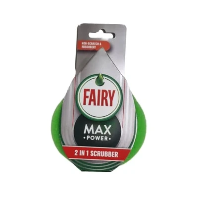Image of Fairy Teardrop MAX POWER 2 IN 1 Scrubber Washing Up Non Scratch Sponge Pack NEW from ADDiS