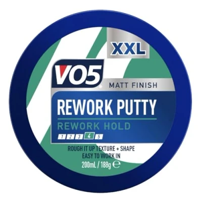 Image of VO5 Rework Putty Matt Finish XXL 200ml Flexible Hold for Bold Styles