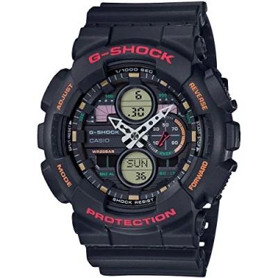 Image of Casio Men&#039;s 49.00mm Quartz Watch with Black Analogue Digital dial and Rubber Strap GA 140 1A4ER