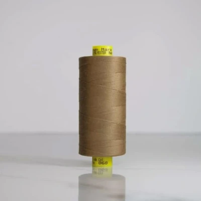 Image of Gutermann Mara 120 All Purpose Polyester Sewing Thread 1000m Spool, UV Resistant, Silky Shine, Tear &amp; Abrasion Resistant Perfect for Machines or Hand Sewing/Colour 868
