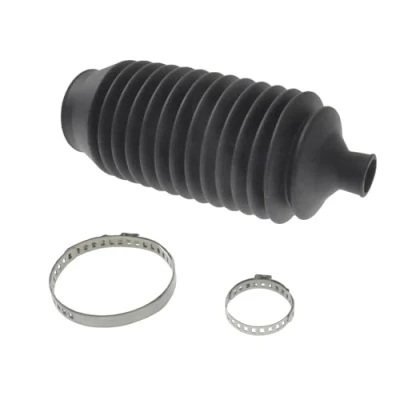 Image of MR510271 Steering Rack Boot BLUE PRINT ADC481507 Rubber Front Axle Left with clamps 17, 50mm 207mm MITSUBISHI: PAJERO 4, 3