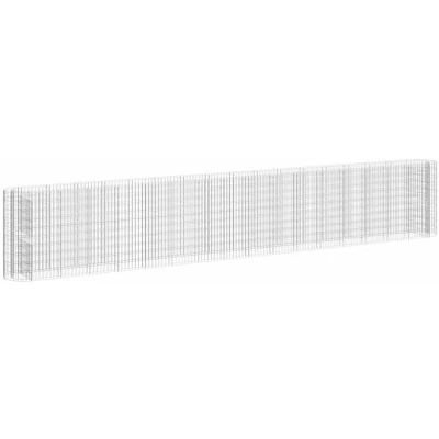 Image of vidaXL Gabion Raised Bed Galvanised Iron 610x50x100 cm