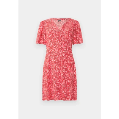 Image of VERO MODA Women&#039;s Vmalba SS Short Dress WVN Ga Noos, Fiery Red, XS