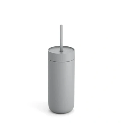 Image of Fellow 20 oz Carter Cold Travel Mug for Water, Iced Tea, Coffee, Smoothies, Coffee &amp; more Stainless Steel Vacuum Insulated tumbler with Spill Resistant lid and straw Matte Grey
