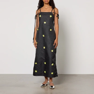 Image of Sister Jane Fanciful Flower Cloqué Midi Dress MP/UK 12