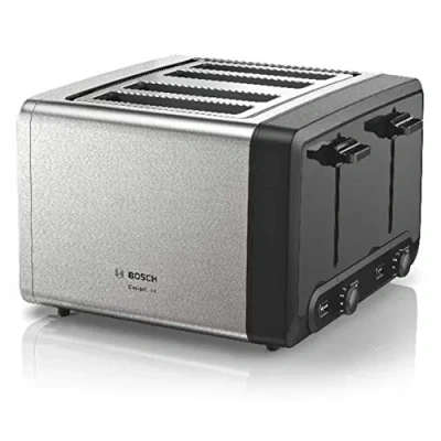 Image of Bosch TAT4P440GB Design Line 4 Slice Toaster Stainless Steel
