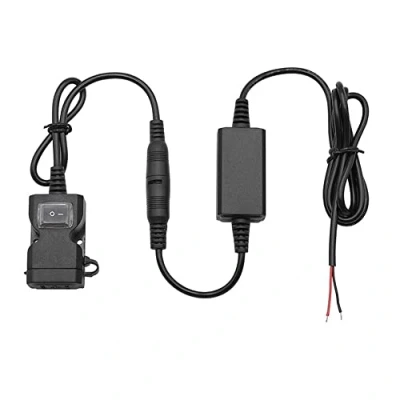 Image of MASO Motorcycle USB Socket Waterproof, Motorbike Fast Charger Adapter Dual 3.1A for 9 90V Electrombile Black