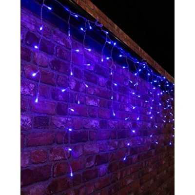 Image of Christmas Concepts® 240 Blue Led Snowing Icicle Lights 14.6M (48ft) Multi Function Energy Efficient A++