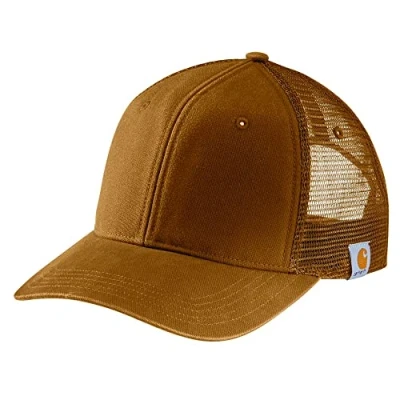Image of Carhartt Mens Canvas Mesh Back Cap, Brown, One Size