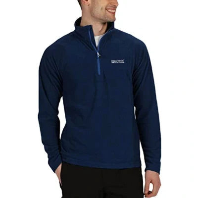 Image of Regatta Mens Montes Half Zip Fleece Pullover Navy XXXL