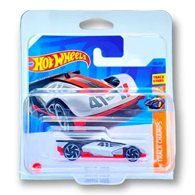 Image of Hot Wheels Rollin&#039; Solo (Grey, Black &amp; Red) 5/10 HW Track Champs 2023 133/250 (Short Card) COMES IN A KLAS CAR KEEPER PROTECTIVE COLLECTORS CASE HKG41