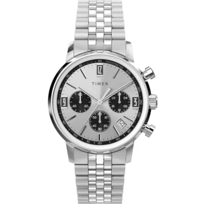 Image of Timex Men&#039;s Chronograph Quartz Watch with Stainless Steel Strap TW2W10400