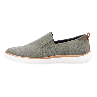 Image of Hush Puppies Men&#039;s Danny Slip on Sneaker, Khaki, 6 UK