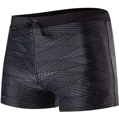 Image of Speedo Mens&#039; Alpha Explosion Valmilton Aqua Shorts, Black/Oxide Grey, 32/M