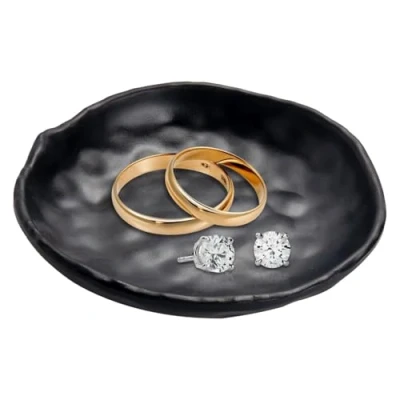 Image of Jewelry Tray Trinket Creative Decorative Display Plate Desk Storage Organizer for Bracelets Rings Earrings Entryway
