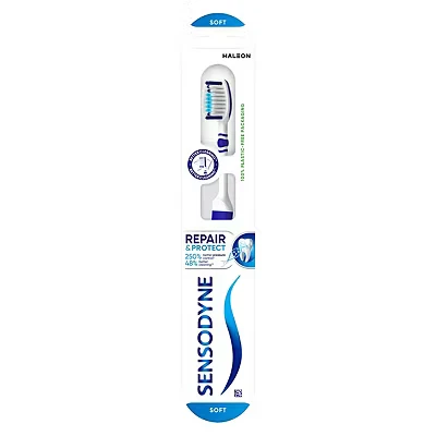Image of Sensodyne Sensitive Toothbrush, Repair &amp; Protect Toothbrush with Duoflex Neck