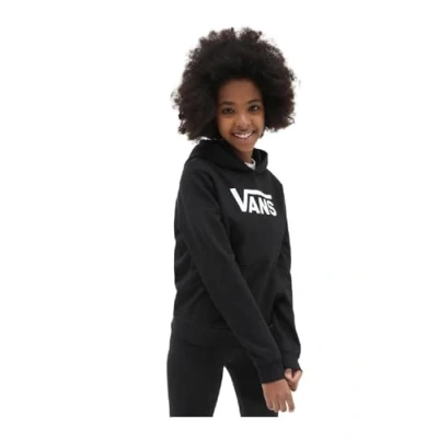 Image of Vans Girl&#039;s Flying V Hoodie Girls Hooded Sweatshirt, Black, M (10 12 Years UK)