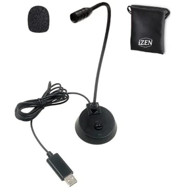 Image of iZEN USB PC Microphone, Computer Recording Condenser Cardioid Mic for Laptop, Mac, PS4 Voice Recording, Podcasting, Skype, YouTube, Gaming microphone USB, Streaming
