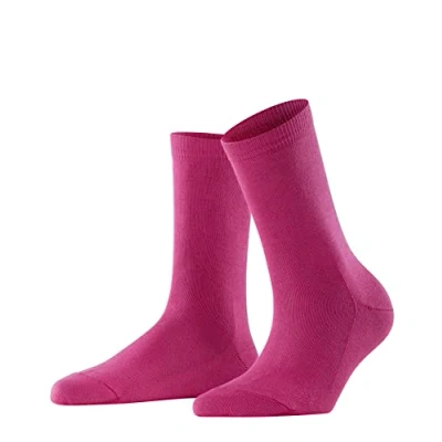 Image of FALKE Women&#039;s Family W SN Sustainable Cotton Low Cut Plain 1 Pair Trainer Socks, Red (Berry 8390) new eco friendly, 2.5 5