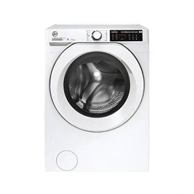 Image of Hoover H Wash 500 HD496AMC Free Standing Washer Dryer, WiFi Connected, A Rated, 9KG/6KG, auto water&amp;energy dosing, 1400 rpm, White with chrome styling