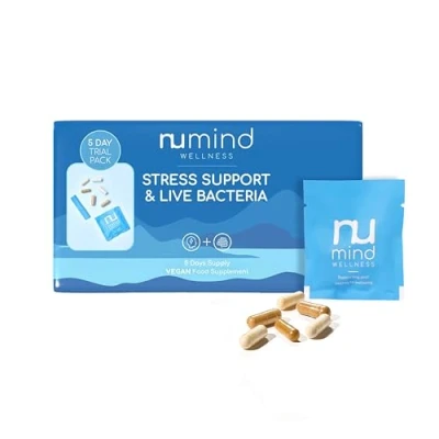 Image of Nu Mind Probiotic Complex Supplements 5 x Day Trial 20 Billion Cultures &amp; 15 Strains Probiotics Gut Health Digestion Vegan Capsules Daily use for Flora