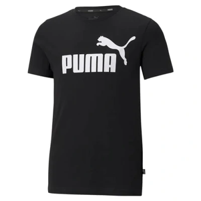 Image of Puma LOGO TEE Unisex Print Tshirt for kids, Size: 3 4y, Black