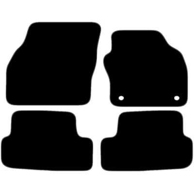 Image of Carsio Carpet Car Mats For Seat Ibiza 2017+ Onwards 4 Piece Set Tailored Fit Floor Mat Complete Accessory Black Custom Fitted All Weather, Anti Slip Backing &amp; Grey Trim