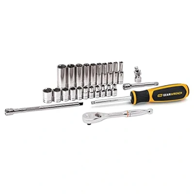 Image of GEARWRENCH 26 Pc. 1/4&quot; Drive 6 Pt. Standard Mechanics Tool Set, SAE 80312DD