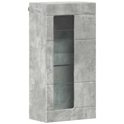 Image of vidaXL Wall mounted Cabinet with Shelf Concrete grey 55 x 29 100 cm