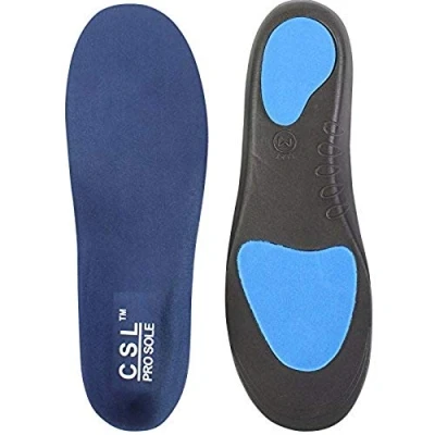 Image of CSL Orthotic Insoles Arch Support Back Heel Pain Treatment of Plantar Fasciitis (7 8.5 UK)