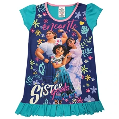Image of Disney Girls Encanto Nightie Nightdress Night Shirt (Encanto Sister, 9 10 Years)