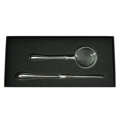 Image of Magnifying glass and letter opener gift set