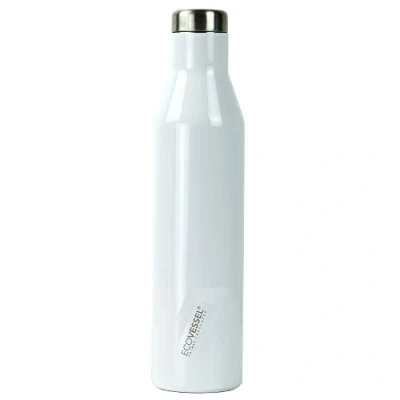 Image of EcoVessel &#039;s ASPEN 750ml Vacuum Insulated Drinking Bottle,, White Pearl