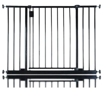 Image of Safetots Extra Wide Hallway Gate, 97cm 103cm, Black, Pressure Fit Baby Safety Barrier for Hallways and Spaces, Easy Installation