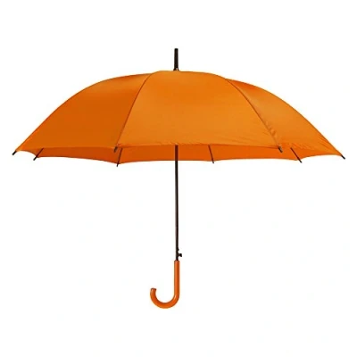 Image of eBuyGB Plastic Crook Handle Bridal Wedding Folding Umbrella, 86 cm, Orange