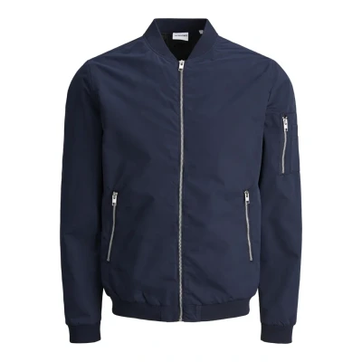 Image of Jack &amp; Jones Jjerush Bomber Jacket, Men&#039;s, Size: 3XL, Navy blazer