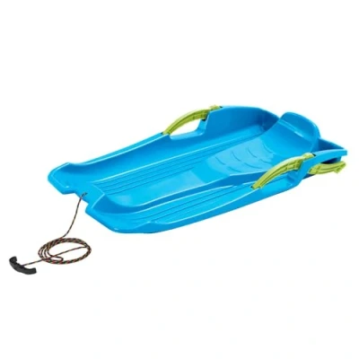 Image of molti Sledge for Kids Steering Bob Snow Glider with Brakes and Pull Rope 80 cm x 40 (Blue)