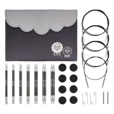 Image of KnitPro Karbonz Interchangeable Deluxe Knitting Needle Set 1