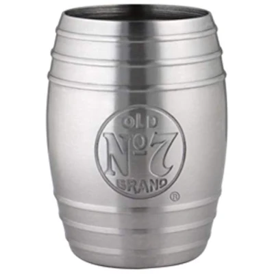 Image of Jack Daniel&#039;s 2 Oz. Stainless Steel Barrel Shot Glass, Bug Logo, Official Licensed Product, Bar Collection, Exclusive Product