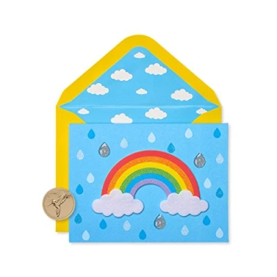 Image of Papyrus Blank Cards with Envelopes, Rainbow Glitter (8 Count)