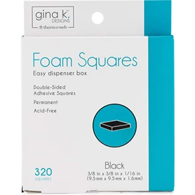 Image of GINA K Designs Foam Squares, Black, 320pcs, One Size