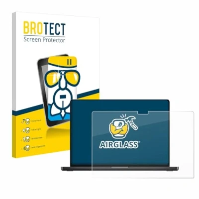 Image of brotect Glass Screen Protector Film compatible with Apple MacBook Pro 16&quot; 2024 M4 Foil 9H Protection [Scratch Resistant, High Clarity]