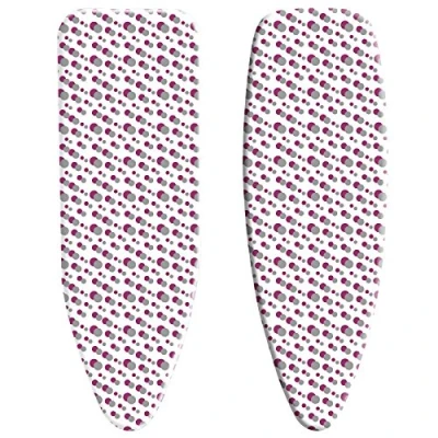 Image of Minky PP22906101 Supersize Smartfit Reflector Ironing Board Cover, White/Purple, 145 x 54 cm