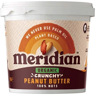 Image of Meridian Organic Peanut Butter Crunchy 100% 1kg (Case of 6)