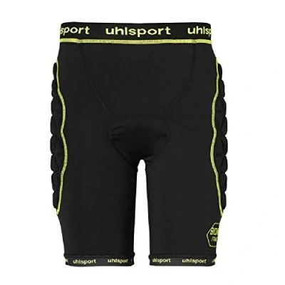 Image of uhlsport Men&#039;s Bionikframe Padded Short, Black/Fluo Yellow, XXL