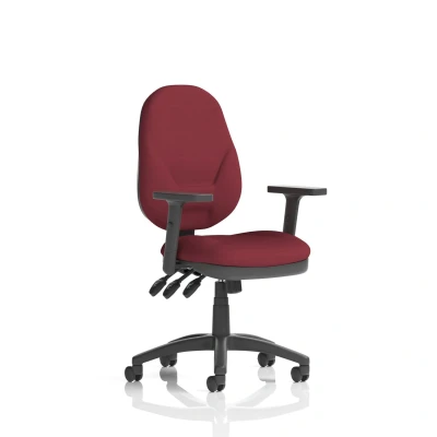 Image of Eclipse Plus XL Lever Task Operator Chair Bespoke with Height Adjustable Arms In Ginseng Chilli