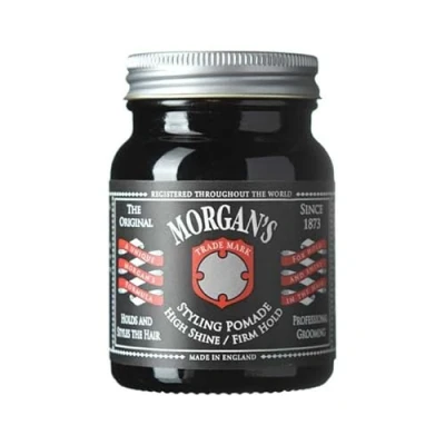 Image of Morgan&#039;s Pomade Styling Pomade, High Shine, Strong Hold and Water Soluble with Bergamot Patchouli Scent, for All Hair Types 100g