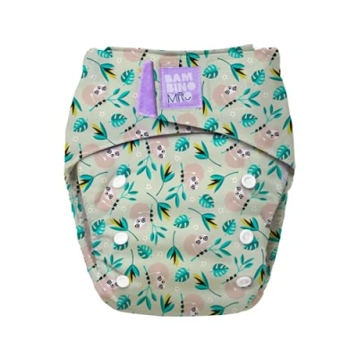 Image of Bambino Mio, Revolutionary Reusable Cloth Nappy Swinging Sloth Sustainable, Oeko Tex, Washable, Baby and Toddler
