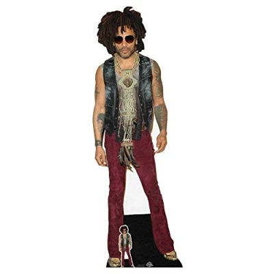 Image of STAR CUTOUTS CS908 Lenny Kravitz (Red Jeans) Lifesize Free Mini Cardboard Cutout, Multi Colour
